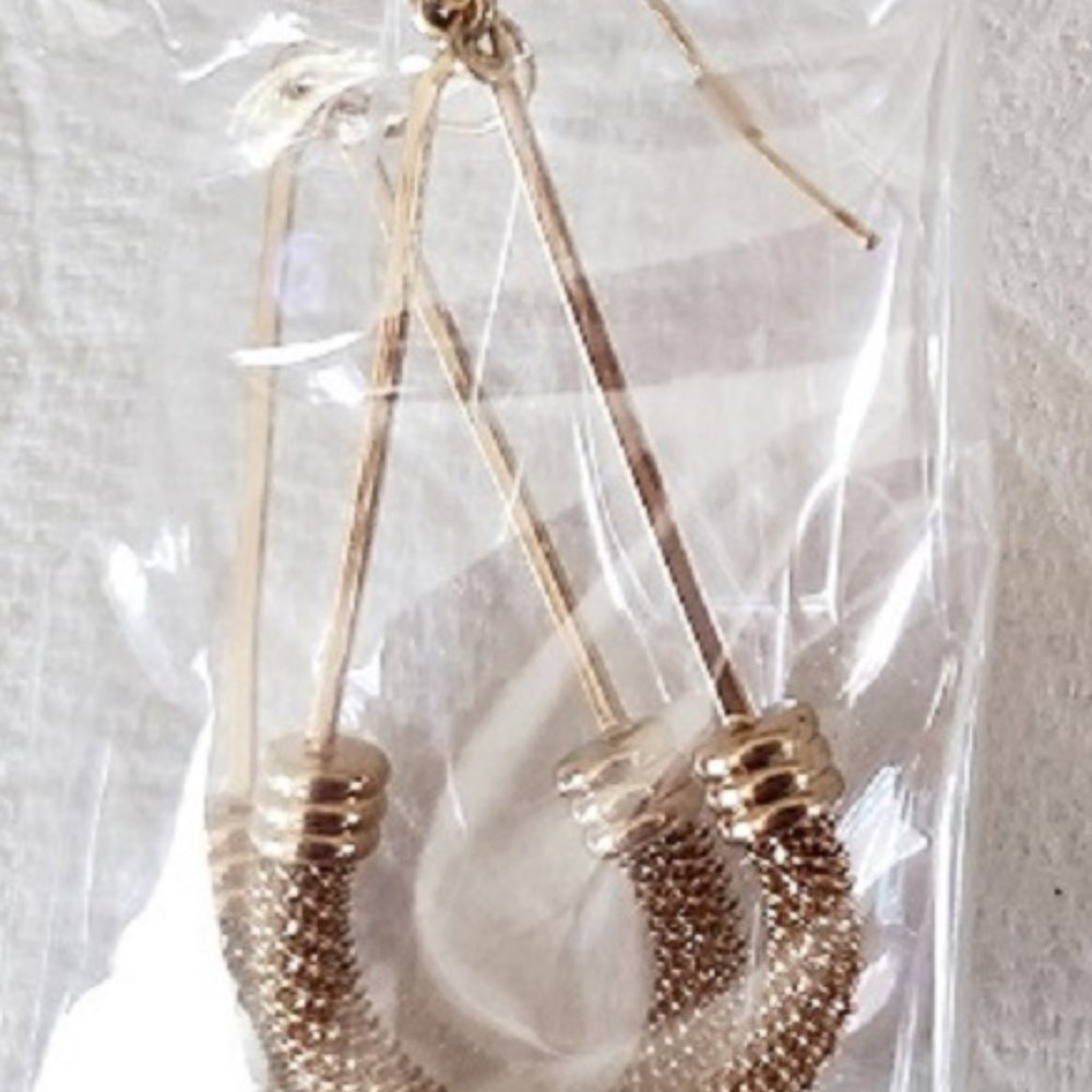 Gold Metals Earrings Pairs - NIBs Lot of 2